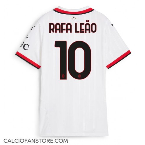 Maglia Calcio AC Milan Rafael Leao #10 Seconda Divisa Donna 2024-25 Manica Corta